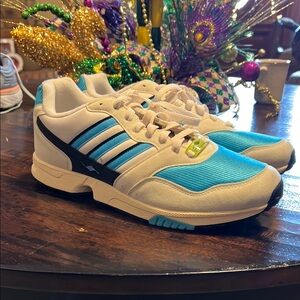 adidas Blue and White Athletic Shoes